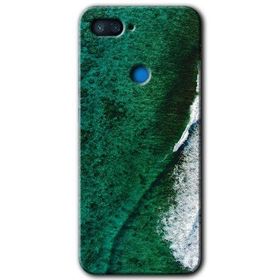 Xiaomi Mi 8 Lite Yeşil Okyanus Baskılı Uyumlu Silikon Kılıf