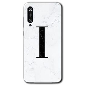 Xiaomi Mi 9 Beyaz Mermer Desenli I Harfi Baskılı Uyumlu Silikon Kılıf