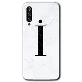 Xiaomi Mi 9 Beyaz Mermer Desenli I Harfi Baskılı Uyumlu Silikon Kılıf