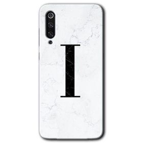 Xiaomi Mi 9 Beyaz Mermer Desenli I Harfi Baskılı Uyumlu Silikon Kılıf