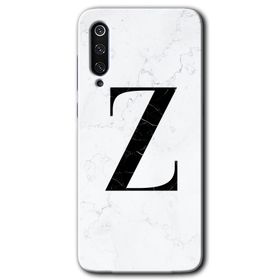 Xiaomi Mi 9 Beyaz Mermer Desenli Z Harfi Baskılı Uyumlu Silikon Kılıf