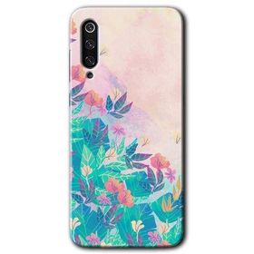 Xiaomi Mi 9 Çizim Yapraklar Baskılı Uyumlu Silikon Kılıf