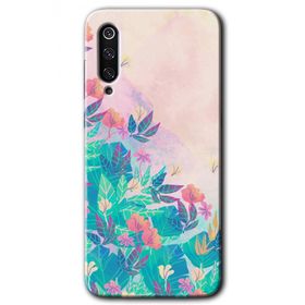 Xiaomi Mi 9 Çizim Yapraklar Baskılı Uyumlu Silikon Kılıf