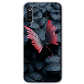 Xiaomi Mi 9 Dark Butterfly Baskılı Uyumlu Silikon Kılıf