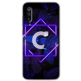 Xiaomi Mi 9 Dark Neon Yaprak C Harfi Baskılı Uyumlu Silikon Kılıf