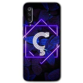 Xiaomi Mi 9 Dark Neon Yaprak C Harfi Baskılı Uyumlu Silikon Kılıf
