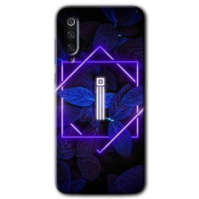 Xiaomi Mi 9 Dark Neon Yaprak İ Harfi Baskılı Uyumlu Silikon Kılıf