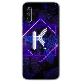 Xiaomi Mi 9 Dark Neon Yaprak K Harfi Baskılı Uyumlu Silikon Kılıf