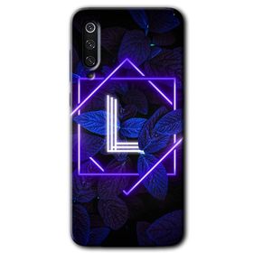 Xiaomi Mi 9 Dark Neon Yaprak L Harfi Baskılı Uyumlu Silikon Kılıf