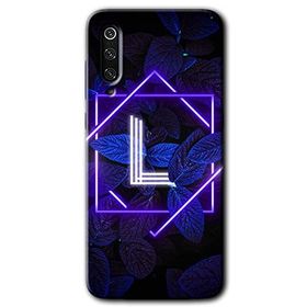 Xiaomi Mi 9 Dark Neon Yaprak L Harfi Baskılı Uyumlu Silikon Kılıf
