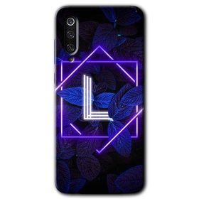 Xiaomi Mi 9 Dark Neon Yaprak L Harfi Baskılı Uyumlu Silikon Kılıf