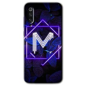 Xiaomi Mi 9 Dark Neon Yaprak M Harfi Baskılı Uyumlu Silikon Kılıf