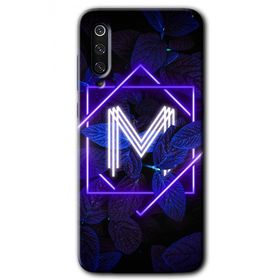 Xiaomi Mi 9 Dark Neon Yaprak M Harfi Baskılı Uyumlu Silikon Kılıf