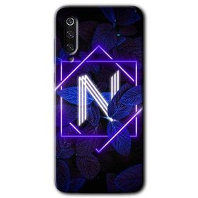 Xiaomi Mi 9 Dark Neon Yaprak N Harfi Baskılı Uyumlu Silikon Kılıf