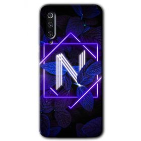 Xiaomi Mi 9 Dark Neon Yaprak N Harfi Baskılı Uyumlu Silikon Kılıf
