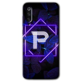 Xiaomi Mi 9 Dark Neon Yaprak P Harfi Baskılı Uyumlu Silikon Kılıf