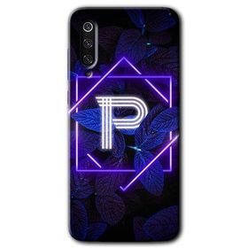 Xiaomi Mi 9 Dark Neon Yaprak P Harfi Baskılı Uyumlu Silikon Kılıf