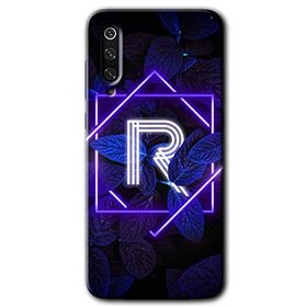 Xiaomi Mi 9 Dark Neon Yaprak R Harfi Baskılı Uyumlu Silikon Kılıf