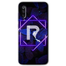 Xiaomi Mi 9 Dark Neon Yaprak R Harfi Baskılı Uyumlu Silikon Kılıf