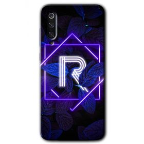 Xiaomi Mi 9 Dark Neon Yaprak R Harfi Baskılı Uyumlu Silikon Kılıf