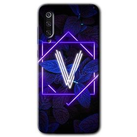 Xiaomi Mi 9 Dark Neon Yaprak V Harfi Baskılı Uyumlu Silikon Kılıf