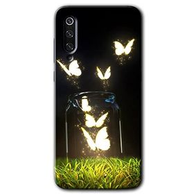 Xiaomi Mi 9 Işıklı Kelebekler Baskılı Uyumlu Silikon Kılıf