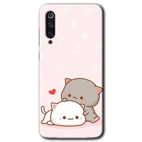 Xiaomi Mi 9 Kedi Aşkı Baskılı Uyumlu Silikon Kılıf