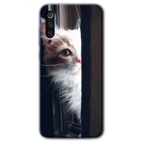 Xiaomi Mi 9 Kedi Bakışı Baskılı Uyumlu Silikon Kılıf