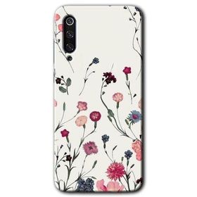 Xiaomi Mi 9 Mat Çiçek Baskılı Uyumlu Silikon Kılıf