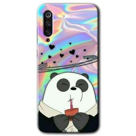 Xiaomi Mi 9 Milkshake Panda Baskılı Uyumlu Silikon Kılıf