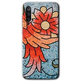 Xiaomi Mi 9 Mozaik Çiçek Baskılı Uyumlu Silikon Kılıf
