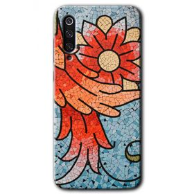 Xiaomi Mi 9 Mozaik Çiçek Baskılı Uyumlu Silikon Kılıf