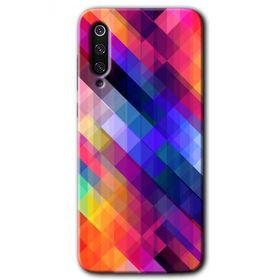 Xiaomi Mi 9 Multi Oblique Baskılı Uyumlu Silikon Kılıf