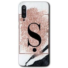 Xiaomi Mi 9 Pembe Mermer Desenli Ş Harfi Baskılı Uyumlu Silikon Kılıf