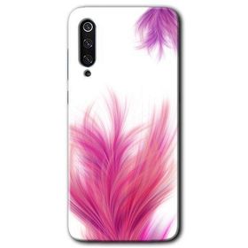 Xiaomi Mi 9 Pembe Tüy Baskılı Uyumlu Silikon Kılıf