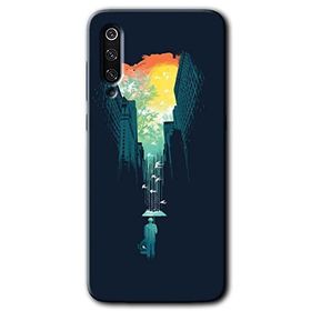 Xiaomi Mi 9 SE City Bird Sky Baskılı Uyumlu Silikon Kılıf