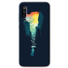 Xiaomi Mi 9 SE City Bird Sky Baskılı Uyumlu Silikon Kılıf