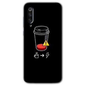Xiaomi Mi 9 SE Coffee Battery Baskılı Uyumlu Silikon Kılıf