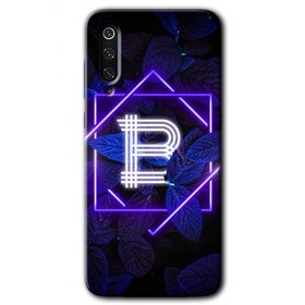 Xiaomi Mi 9 SE Dark Neon Yaprak B Harfi Baskılı Uyumlu Silikon Kılıf