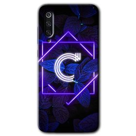 Xiaomi Mi 9 SE Dark Neon Yaprak C Harfi Baskılı Uyumlu Silikon Kılıf