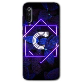 Xiaomi Mi 9 SE Dark Neon Yaprak C Harfi Baskılı Uyumlu Silikon Kılıf