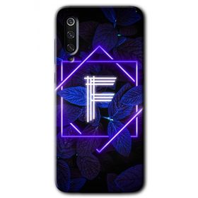 Xiaomi Mi 9 SE Dark Neon Yaprak F Harfi Baskılı Uyumlu Silikon Kılıf