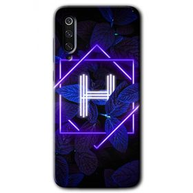 Xiaomi Mi 9 SE Dark Neon Yaprak H Harfi Baskılı Uyumlu Silikon Kılıf