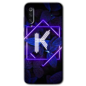 Xiaomi Mi 9 SE Dark Neon Yaprak K Harfi Baskılı Uyumlu Silikon Kılıf