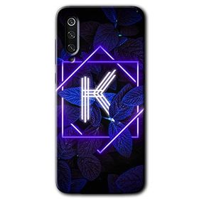 Xiaomi Mi 9 SE Dark Neon Yaprak K Harfi Baskılı Uyumlu Silikon Kılıf