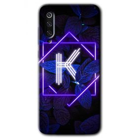 Xiaomi Mi 9 SE Dark Neon Yaprak K Harfi Baskılı Uyumlu Silikon Kılıf