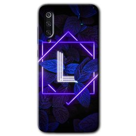 Xiaomi Mi 9 SE Dark Neon Yaprak L Harfi Baskılı Uyumlu Silikon Kılıf