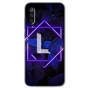 Xiaomi Mi 9 SE Dark Neon Yaprak L Harfi Baskılı Uyumlu Silikon Kılıf