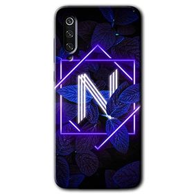 Xiaomi Mi 9 SE Dark Neon Yaprak N Harfi Baskılı Uyumlu Silikon Kılıf