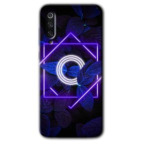 Xiaomi Mi 9 SE Dark Neon Yaprak O Harfi Baskılı Uyumlu Silikon Kılıf
